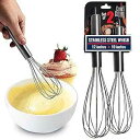 Cook's Corner Stainless Steel Whisks 2 Pack Wire Whisk Set 10 and 13 Balloon Kitchen Whisks for Whipping, Mixing, and Blending Metal Whisk, Hand Whisk, Baking Whisk