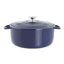 Chantal エナメル鋳鉄調理器具、7 クォート ダッチ オーブン、コバルト ブルー Chantal Enameled Cast Iron Cookware,...
