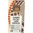 Endangered Species, バーチョコレート ダークアーモンドとシーソルト 72%、3 オンス Endangered Species Chocolate Endangered Species, Bar Chocolate Dark Almonds And Sea Salt 72%, 3 oz