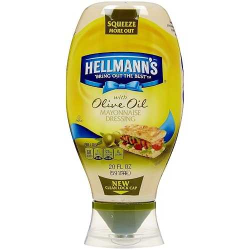 ヘルマンズ マヨネーズ ドレッシング オリーブオイル入り スクイーズ - 20 オンス Hellmann's Mayonnai..