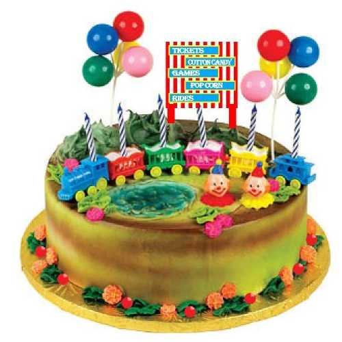 Birthday Carnival Circus Train Candles Clowns Colorful Balloon Cluster Cake Decoration Topper Kit CakeSupplyShop Celebrations Birthday Carnival Circus Train Candles Clowns Colorful Balloon Cluster Cake Decoration Topper Kit