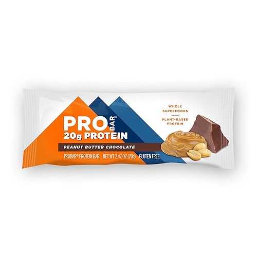 Probar, バーベースプロテインピーナッツバターチョコレート、2.46オンス Probar, Bar Base Protein Peanut Butter Chocolate, 2.46 Ounce
