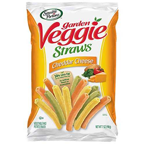 センシブルポーションズガーデンベジストロー、チェダーチーズ、7オンス Sensible Portions Garden Veggie Straws, Cheddar Cheese, 7 oz.