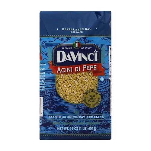 Davinci パスタスープカット、アチーニ デ ペペ、16 オンス Davinci Pasta Soup Cuts, Acini De Pepe, 16 oz