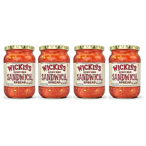 Wickles スパイシー レッド サンドイッチ スプレッド、16 オンス (パック - 4) Wickles Spicy Red Sandwich Spread, 16 OZ (Pack - 4)