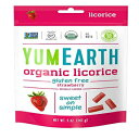 YumEarthオーガニックグルテンフリーストロベリーリコリス、5オンス（6パック） YumEarth Organic Gluten Free Strawberry Licorice, 5 Ounce (Pack of 6)