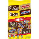 SNICKERS、M&M'S & TWIX ファンサイズ チョコレート キャンディ バラエティ ミックス、31.18 オンス 55 個バッグ Mars SNICKERS, M&M'S & TWIX Fun Size Chocolate Candy Variety Mix, 31.18-Ounce 55 Piece Bag