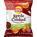 Lay's Kettle 調理済み脂肪分 40% 少ないアップルウッドスモーク BBQ 風味のポテトチップス、1.375 オンス (64 個パック) Lay's Kettle Cooked 40% Less Fat Applewood Smoked BBQ Flavored Potato Chips, 1.375 Ounce (Pack of 64)