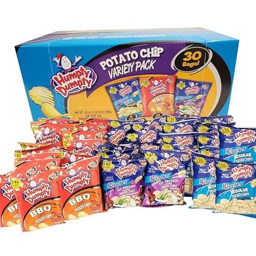ハンプティー・ダンプティー アソートポテトチップス、スナックサイズ、オン・ザ・ゴー 30 パック、各 1 オンス Humpty Dumpty Assorted Potato Chips, Snack Size, On The Go 30 Pack, 1 oz each