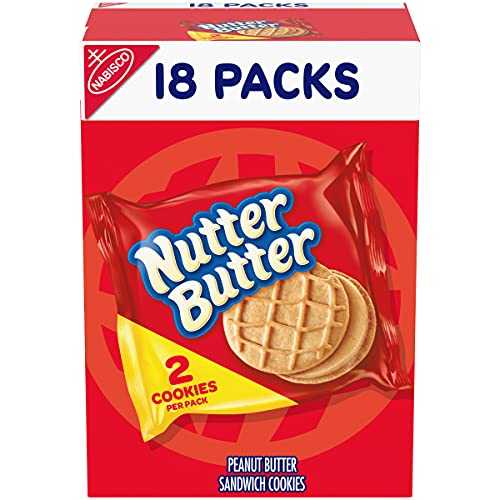 Nutter Butter ピーナッツバター サンドイッチ クッキー 18 パック (1 パックあたり 2 枚のクッキー) Nutter Butter Peanut Butter Sandwich Cookies, 18 Packs (2 Cookies Per Pack)