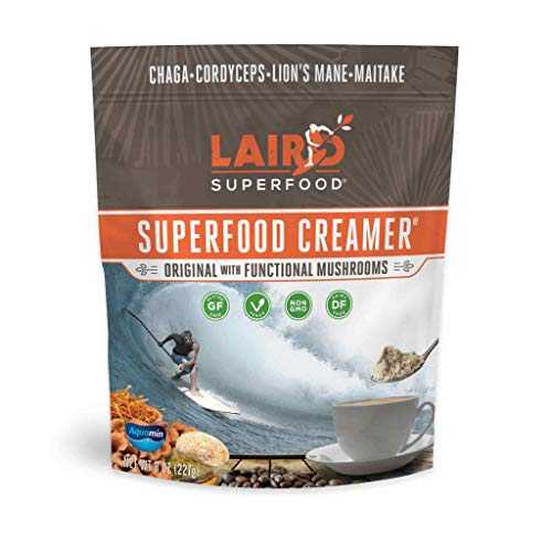 Laird スーパーフード 非乳製品オリジナル コーヒー クリーマー、機能性キノコ、チャーガ、冬虫夏草、..