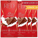 レッドチョコレート - 砂糖不使用のヨーロピアンミルクチョコレートバー、カロリー30%カット、ミルクチョコレートキャンディー3.5オンス4パック Red delight RED Chocolate - European Milk Chocolate Bar With No Added Sugar, 30% Fewer Calories,