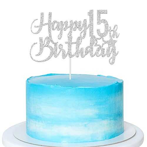 Glomarket㤨Paroke & Bubble Сå Happy 15th Birthday ȥåѡ - 15Фȥåѡ15Фѡƥǥ졼 Paroke & Bubble Silver Glitter Happy 15th Birthday Cake Topper - 15th Birthday Cake Topper,פβǤʤ2,232ߤˤʤޤ