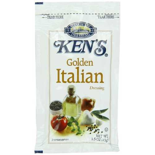 Ken's Golden イタリアンドレッシング、1.5 オンス、60 カウント Ken's Golden Italian Dressing, 1.5 ..