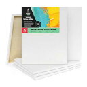 ARTEZA Canvases for ting, Pack of 6, 16 x 20 Inches, Blank White Stretched Canva...