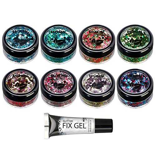 Moon Glitter の Mystic Bio 生分解性エコ チャンキー グリッター - 顔、体、爪、髪、唇用 100% 化粧品バイオ グリッター - 0....