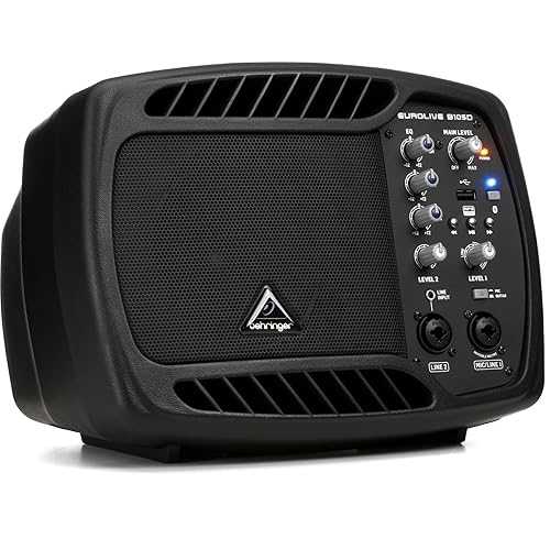 Behringer EUROLIVE B105D Ultra-Compact 50-Watt PA/Monitor Speaker with MP3 Player and Bluetooth Audio Streaming Behringer EUROLIVE B105D Ultra-Compact 50-Watt PA/Monitor Speaker with MP3 Player and Bluetooth Audio Streaming
