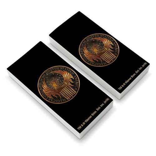 GRAPHICS & MORE Fantastic Beasts and Where to Find Them Magical Congress Logo Eraser Set of 2