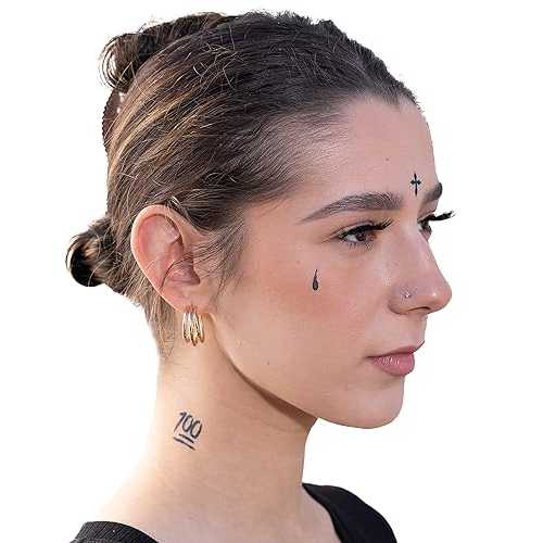 Thug Ink Temporary Tattoos - Volume I - 10 Temporary Tattoos ~ Face Tattoos ~ Teardrop, Cross, Praying Hands, etc~ Thug Life ~ Fake Tattoos ~ Water-transfer Tattoos