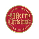 A1 Bakery Supplies Christmas Seals and Labels - Merry Christmas Foil Gold & Red Seals 2
