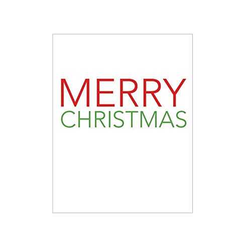 Caspari Merry Christmas Block Gift Enclosure Cards, 20 with Envelopes
