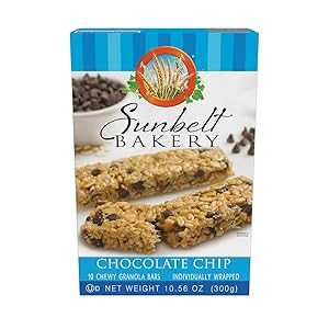 Sunbelt Bakery Chocolate Chip Chewy Granola Bars, 120-1.0 OZ Bars (12 ...