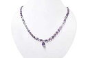 天然アメジストペンダントネックレスビーズストランドスターリングシルバー手作り宝石ジュエリー anushruti Natural Amethyst Pendant Necklace Beads Strand with Sterling Silver Handmade Gemstone Jewelry(4)