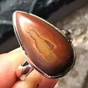 天然オーストラリア産 Noreena ジャスパー 925 スターリングシルバー リング サイズ 8 Natural Rocks by Kala Natural Australian Noreena Jasper 925 Sterling Silver Ring Size 8