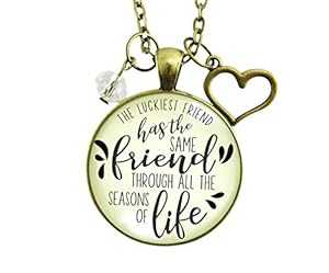 Gutsy Goodness 36 インチ ベスト ネックレス 幸運な BFF 人生の引用 エブリデイ ジュエリー Gutsy Goodness 36" Best Necklace Luckiest BFF Life Quote Everday Jewelry Gutsy Goodness 36 インチ ベスト ネックレス 幸運な BFF 人生の引用 エブリデイ ジュエリー Gutsy Goodness 36" Best Necklace Luckiest BFF Life Quote Everday Jewelry