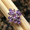 ナチュラル パープル アメジスト 925 ソリッド スターリング シルバー リング サイズ 8 Natural Rocks by Kala Natural Purple Amethyst 925 Solid Sterling Silver Ring Size 8(4)