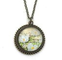 マグノリアの花のネックレス - 女性へのギフト Fern & Filigree Magnolia Flower Necklace - Gift for Wome...