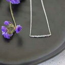 グレー未加工ダイヤモンド バー ペンダント スターリングシルバー ネックレス ジュエリー ギフト 女性用 16 インチ Designed by Stacey J...