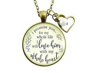 Gutsy Goodness 36 インチ Mother-In-law ネックレス I Promise To Love Him ギフト 花嫁 ウェディング ジュエリー Gutsy Goodness 36" Mother-In-Law Necklace I Promise To Love Him Gift Bride Wedding Jewelry