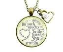 Gutsy Goodness 24 インチ ブライドメイド ネックレス I'm Lucky Bride バチェロレッテ パーティー ウェディング ギフト Gut...