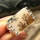 本物のジョージアン風光明媚なデンドリティック瑪瑙 925 スターリングシルバー リング サイズ 5.5 Natural Rocks by Kala Genuine Georgian Scenic Dendritic Agate 925 Sterling Silver Ring Size 5.5