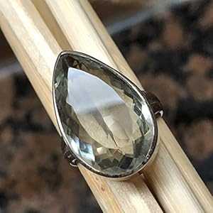 天然 8ct プラシオライト アメジスト 925 ソリッド スターリング シルバー リング サイズ 6.5 Natural Rocks by Kala Natural 8ct Prasiolite Amethyst 925 Solid Sterling Silver Ring Size 6.5 天然 8ct プラシオライト アメジスト 925 ソリッド スターリング シルバー リング サイズ 6.5 Natural Rocks by Kala Natural 8ct Prasiolite Amethyst 925 Solid Sterling Silver Ring Size 6.5