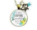 Gutsy Goodness 36 インチ He Makes Everything Beautiful ネックレス クリスチャン 水彩ジュエリー Gutsy Goodness 36" He Makes Everything Beautiful Necklace Christian Watercolor Jewelry