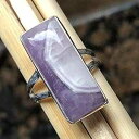 本物のアメジスト レース アゲート 925 ソリッド スターリング シルバー リング サイズ 7 Natural Rocks by Kala Genuine Amethyst Lace Agate 925 Solid Sterling Silver Ring Size 7