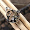 天然トルコスティックと擬似瑪瑙 925 スターリングシルバー リング サイズ 7.75 Natural Rocks by Kala Natural Turkish stick and Pseudomorph Agate 925 Sterling Silver Ring Size 7.75