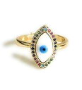 女性のためのエナメル邪眼調節可能なリング保護ギフト Sifrimania Enamel Evil Eye Adjustable Ring Protection ...