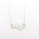 シルバーハニカムネックレス - スターリングシルバーネックレス - 彼女へのギフト CY Design Studio Silver Honeycomb Neck...