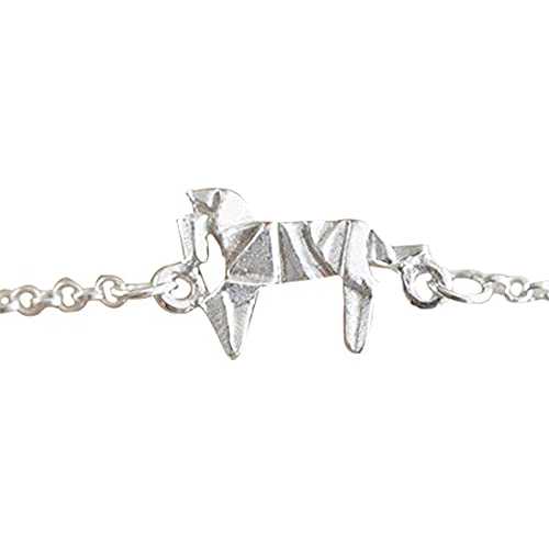 オリガミ ホース チャーム ブレスレット (スターリング シルバー 925) Jamber Jewels Origami Horse Ch..