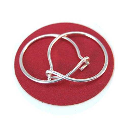 スモールスターリングシルバーフープイヤリング Twisted Designs Jewelry Small Sterling Silver Hoop Earrings