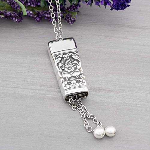 アンティーク銀製品調節可能なスライダー ネックレス 戴冠式 1936 Heartfelt Tokens Silverware Adjustable Slider Necklace Coronation 1936