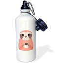 3dRose ウォーターボトル、21オンス、ホワイト 3dRose Water Bottle, 21oz, White