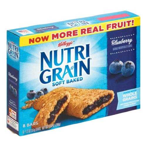 Nutri-Grain ソフトベイクドバー、ブルーベリー (2 個パック) Kellogg's Nutri-Grain Soft Baked Bars,..