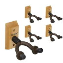 Top Stage 5-Pack Guitar Wall Mount Hanger Guitar Hanger Wall Hook Holder Stand for Bass Electric Acoustic Guitar Ukulele (5-Pack, Hangers) (Natural)