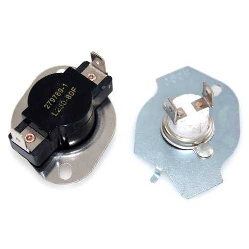 サーマルカットオフヒューズおよびサーモスタット Whirlpool 279769、3398671、AP3094224、PS334278 と互換性あり (適合モデル: 7MW、WET、YWE) Edgewater Parts Thermal Cut - Off Fuse and Thermostat Compatible with Whirlpool 279769, 3398671,