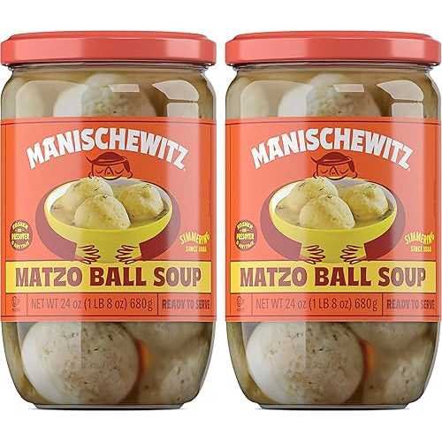 Manischewitz Matzo Ball Soup, 24 oz (2 Pack) Kosher For Passover Ready to Serve Traditional Matz..