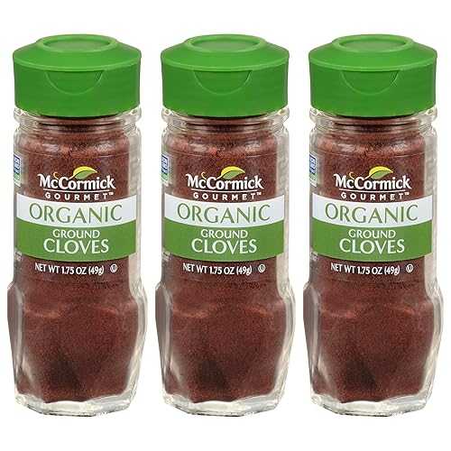 マコーミック グルメ オーガニック グラウンド クローブ、1.75 オンス (3 個パック) McCormick Gourmet..